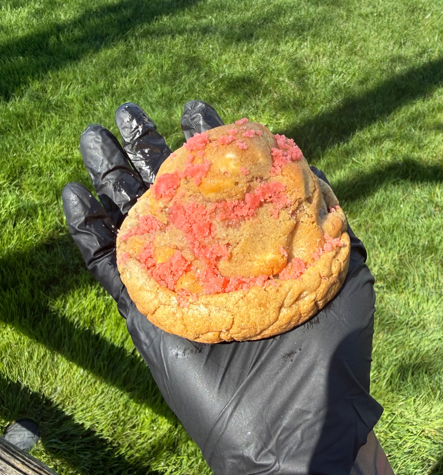 Strawberries & Cream Cake Stuffed Cookie