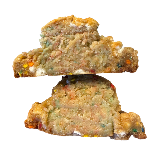 Funfetti Cake Stuffed Cookie