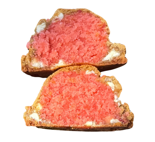 Strawberries & Cream Cake Stuffed Cookie